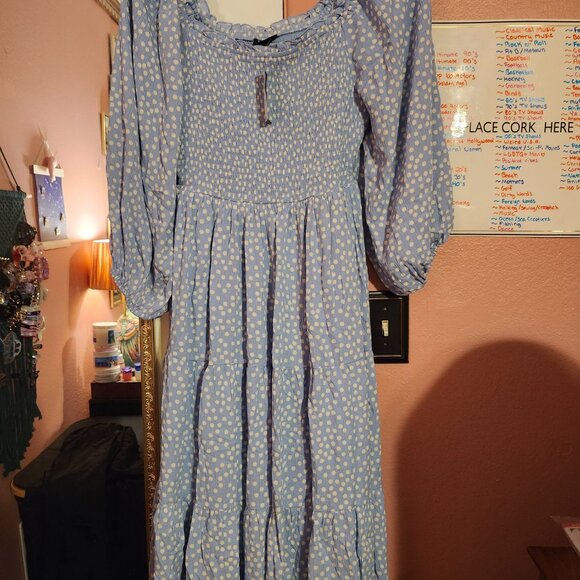 Torrid Blue Polka Dot Dress - Picture 2 of 4